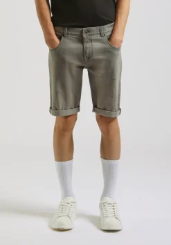 Bermuda di jeans slim fit grigio
