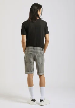 Bermuda di jeans slim fit grigio