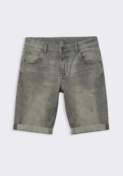 Bermuda di jeans slim fit grigio