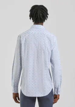 Camicia in cotone con microfantasia