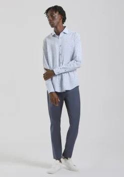 Camicia in cotone con microfantasia