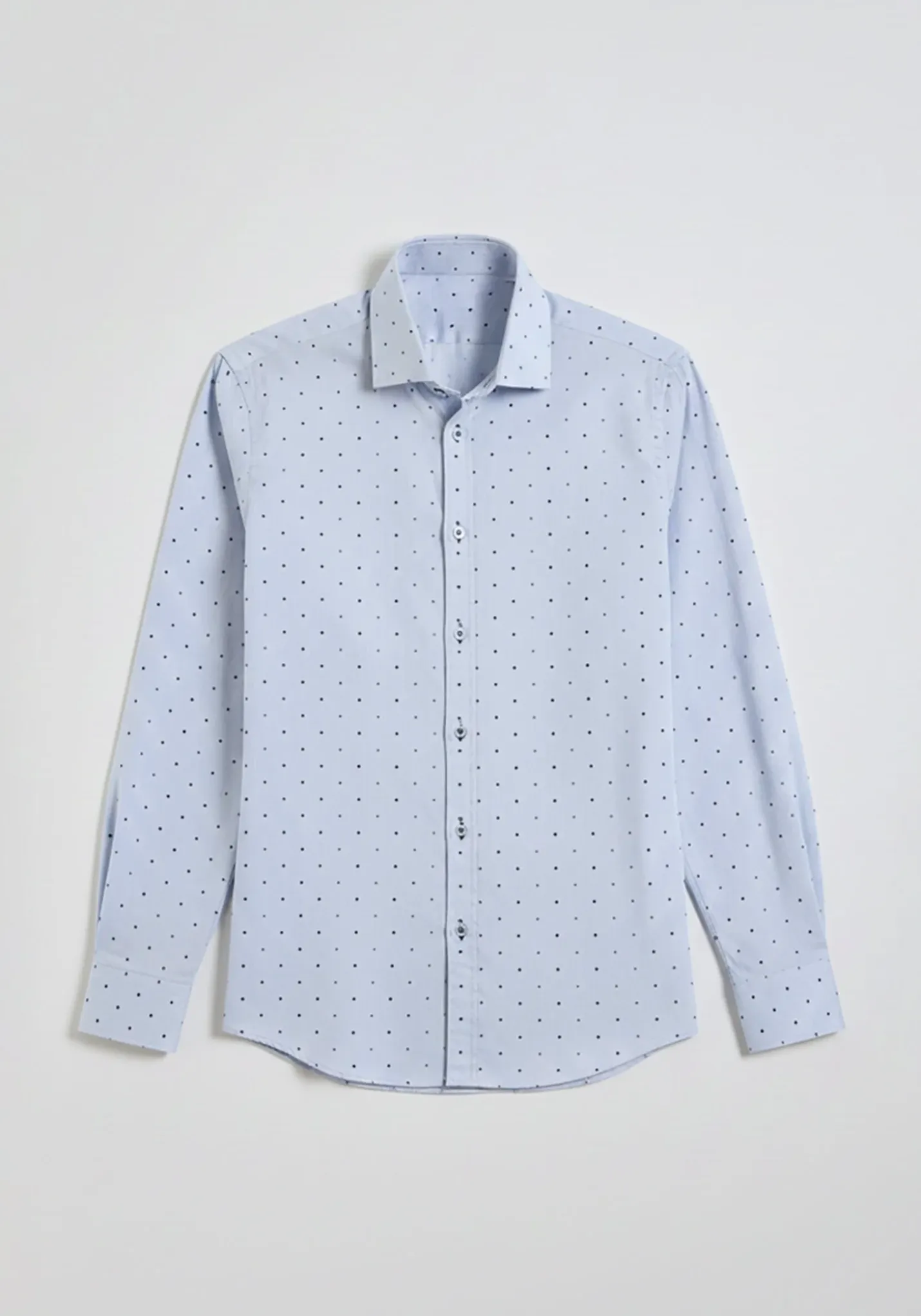 Camicia in cotone con microfantasia