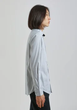 Camicia in cotone con microfantasia
