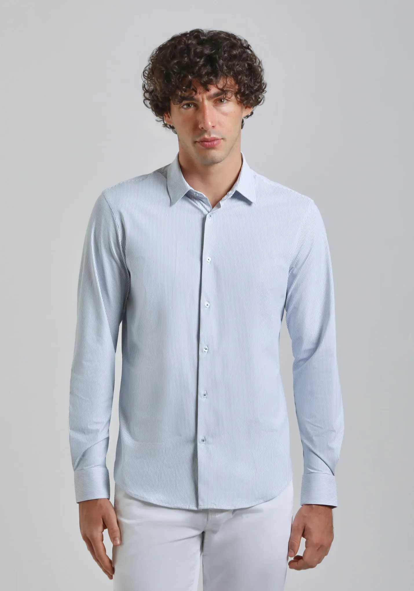 Camicia manica lunga a righe
