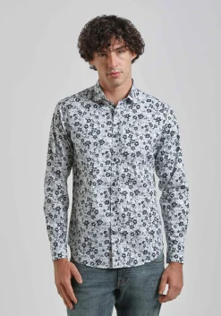 Camicia manica lunga con fantasia