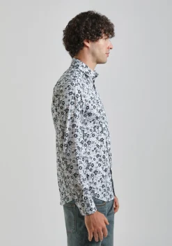 Camicia manica lunga con fantasia