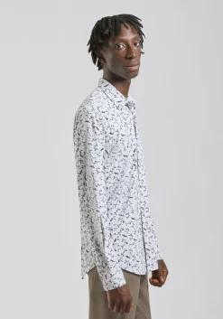Camicia manica lunga con fantasia