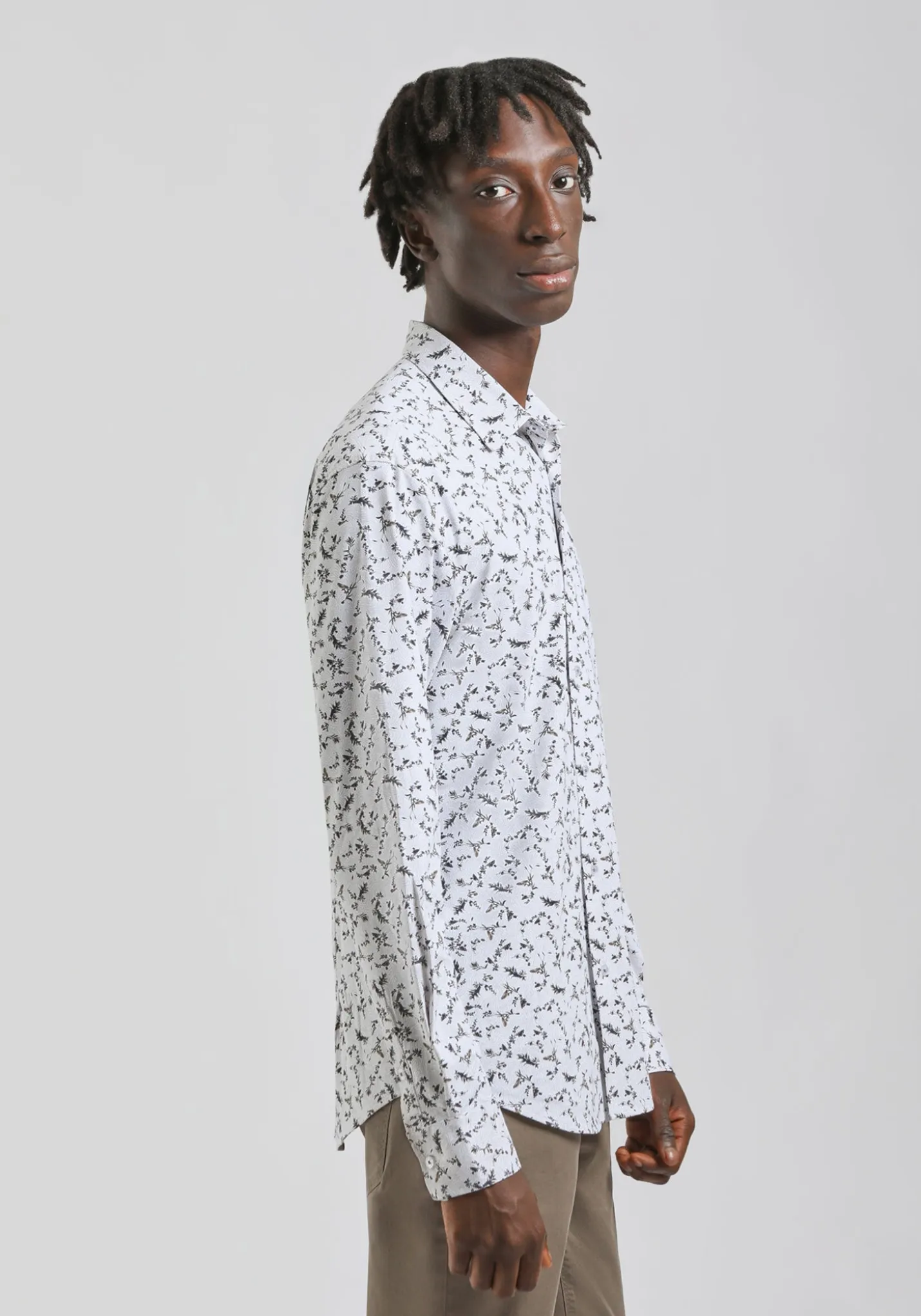 Camicia manica lunga con fantasia