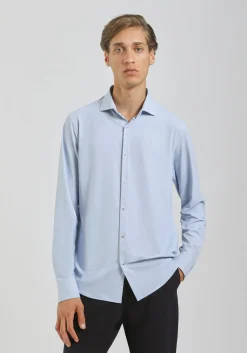 Camicia manica lunga con microfantasia