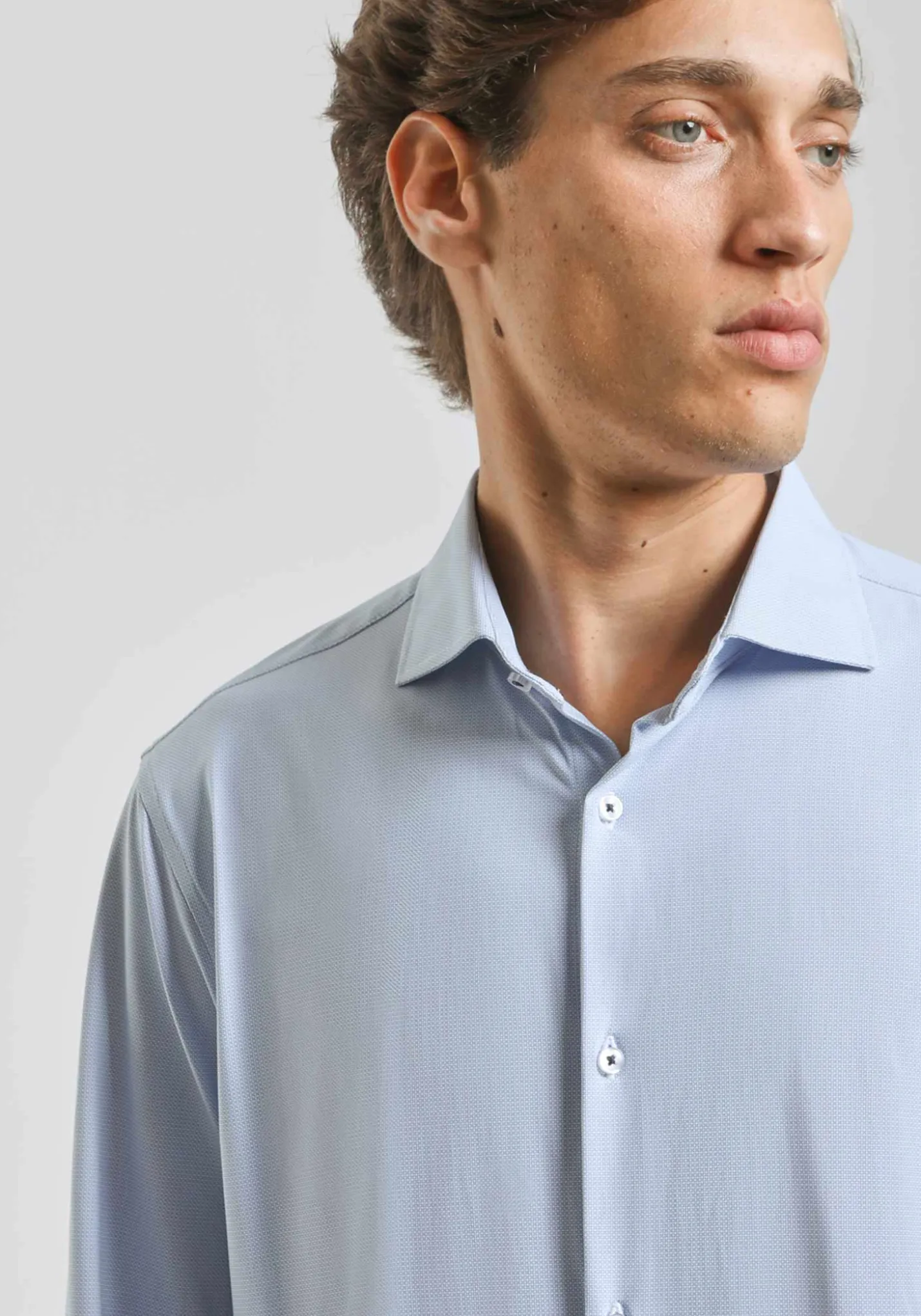 Camicia manica lunga con microfantasia