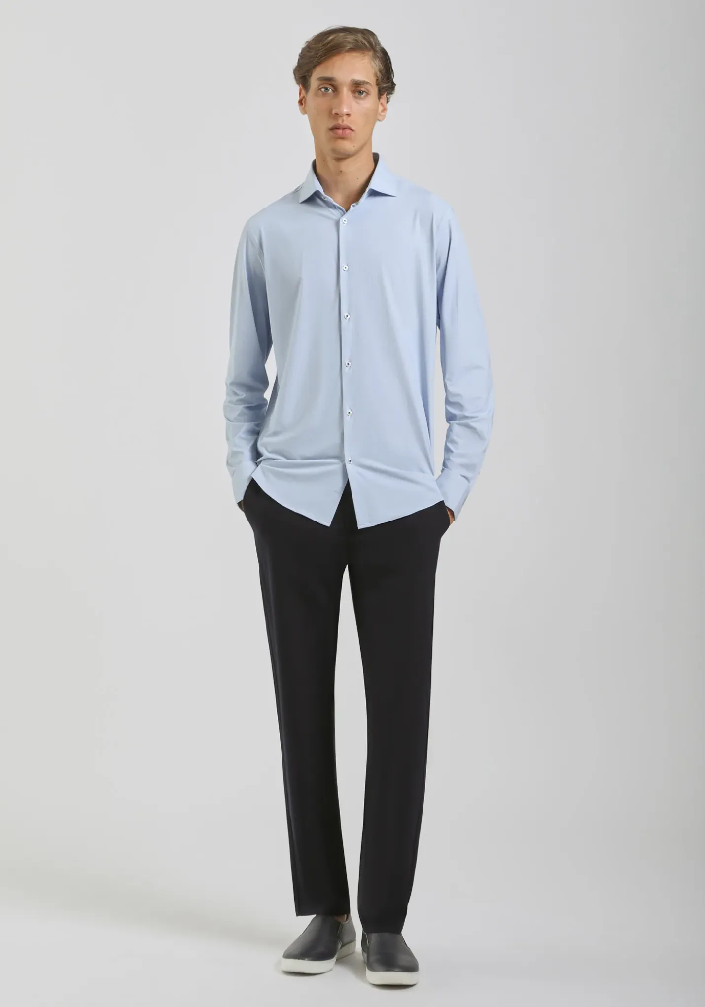 Camicia manica lunga con microfantasia