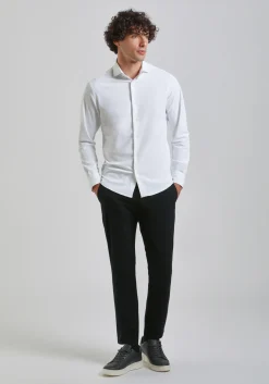 Camicia manica lunga tinta unita