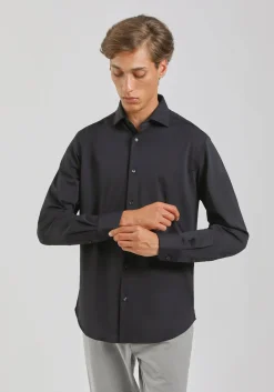 Camicia manica lunga tinta unita