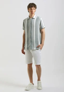 Camicia mezza manica a righe