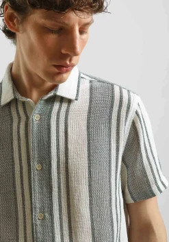 Camicia mezza manica a righe