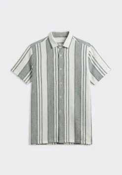 Camicia mezza manica a righe