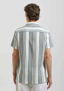 Camicia mezza manica a righe