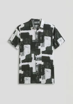 Camicia mezza manica fantasia 100% viscosa