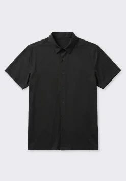 Camicia mezza manica in tessuto elastico