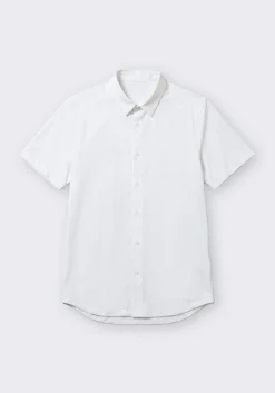 Camicia mezza manica in tessuto elastico