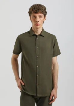 Camicia mezza manica misto cotone