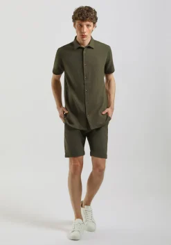 Camicia mezza manica misto cotone