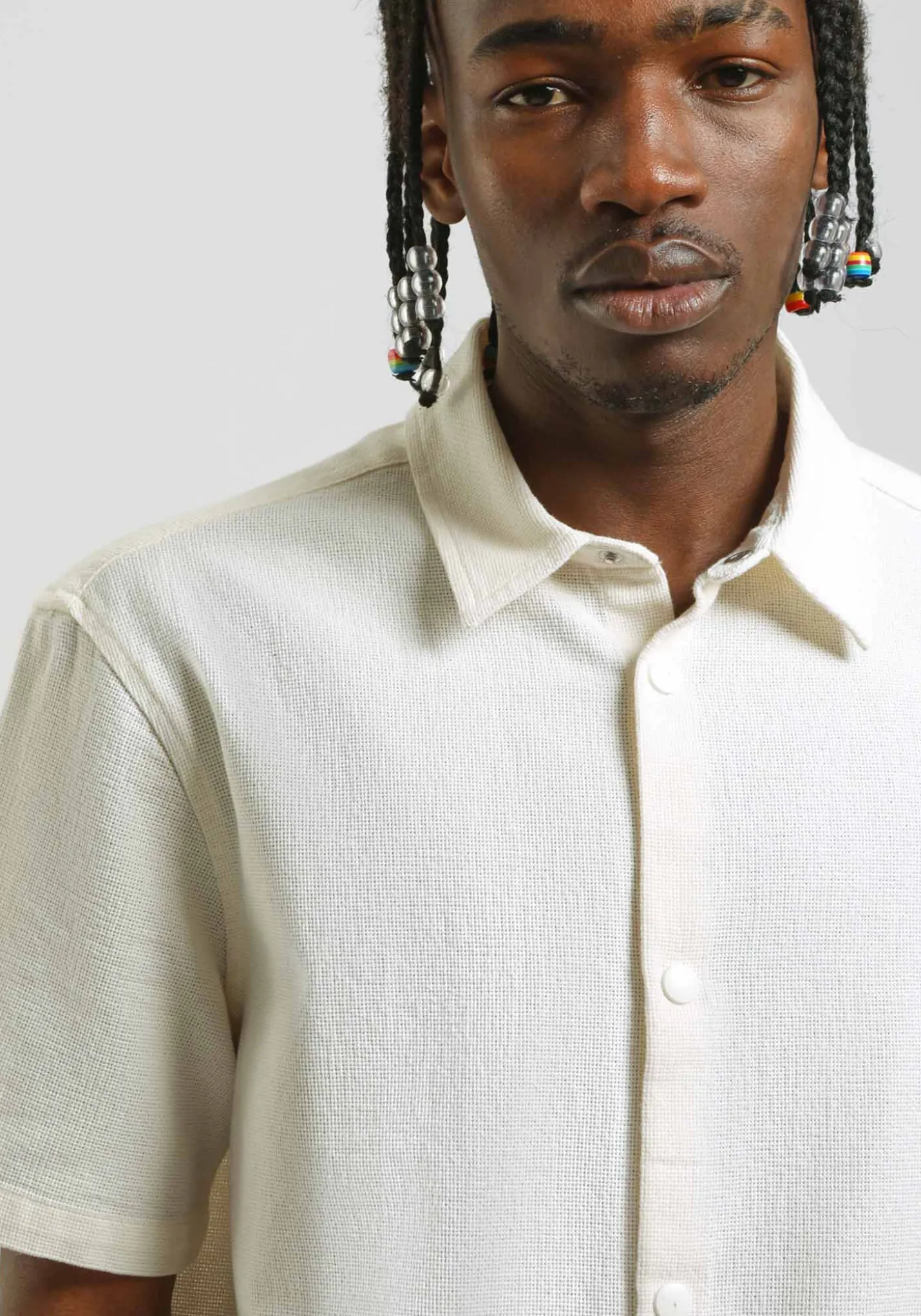 Camicia mezza manica misto cotone