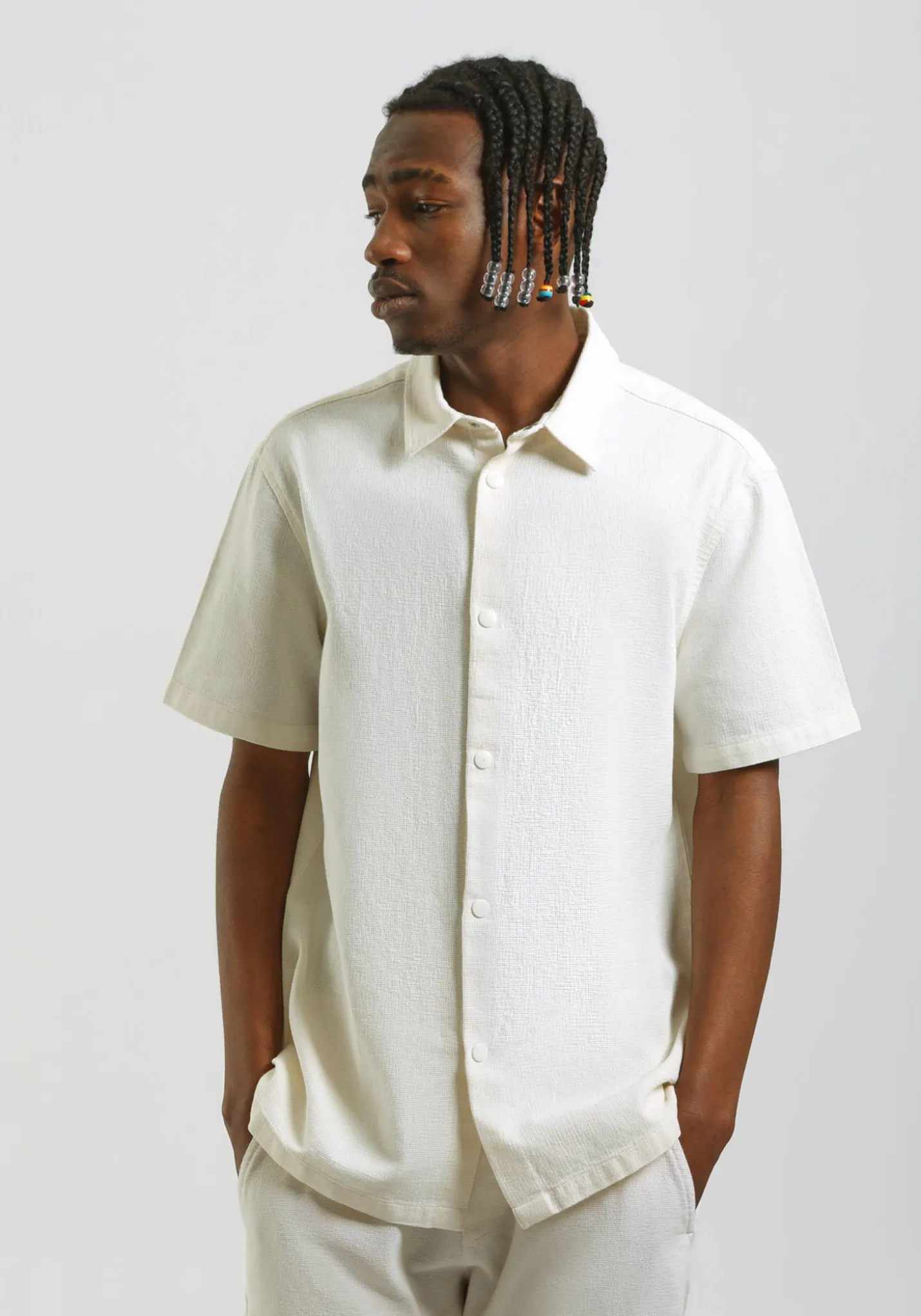 Camicia mezza manica misto cotone