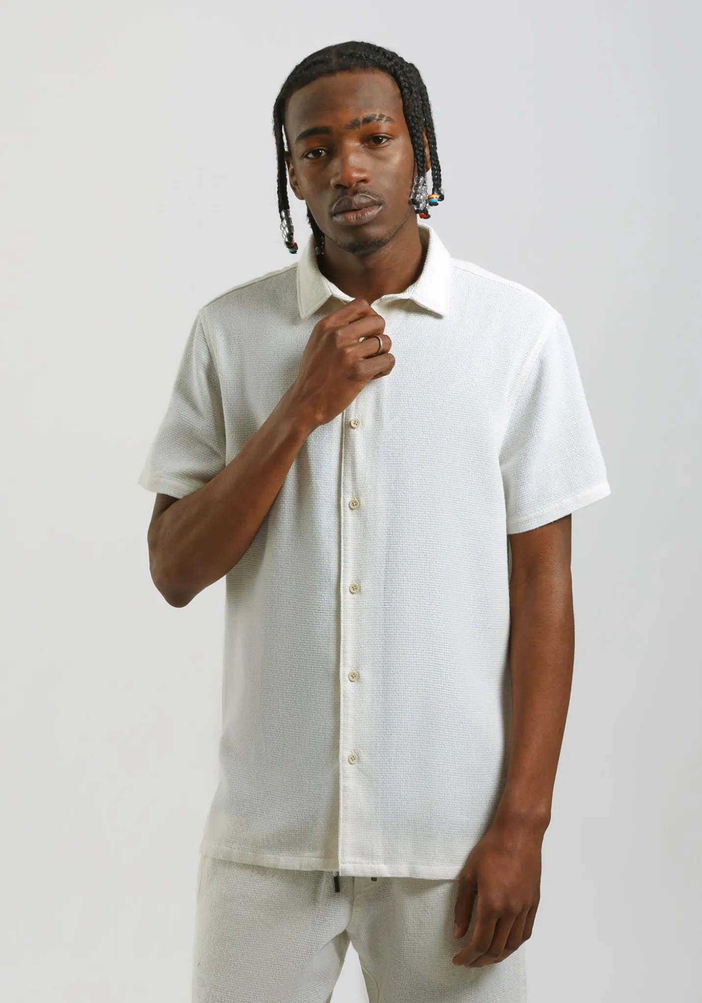 Camicia mezza manica misto cotone