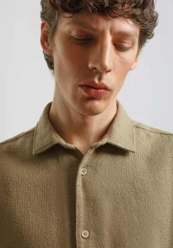 Camicia mezza manica misto cotone