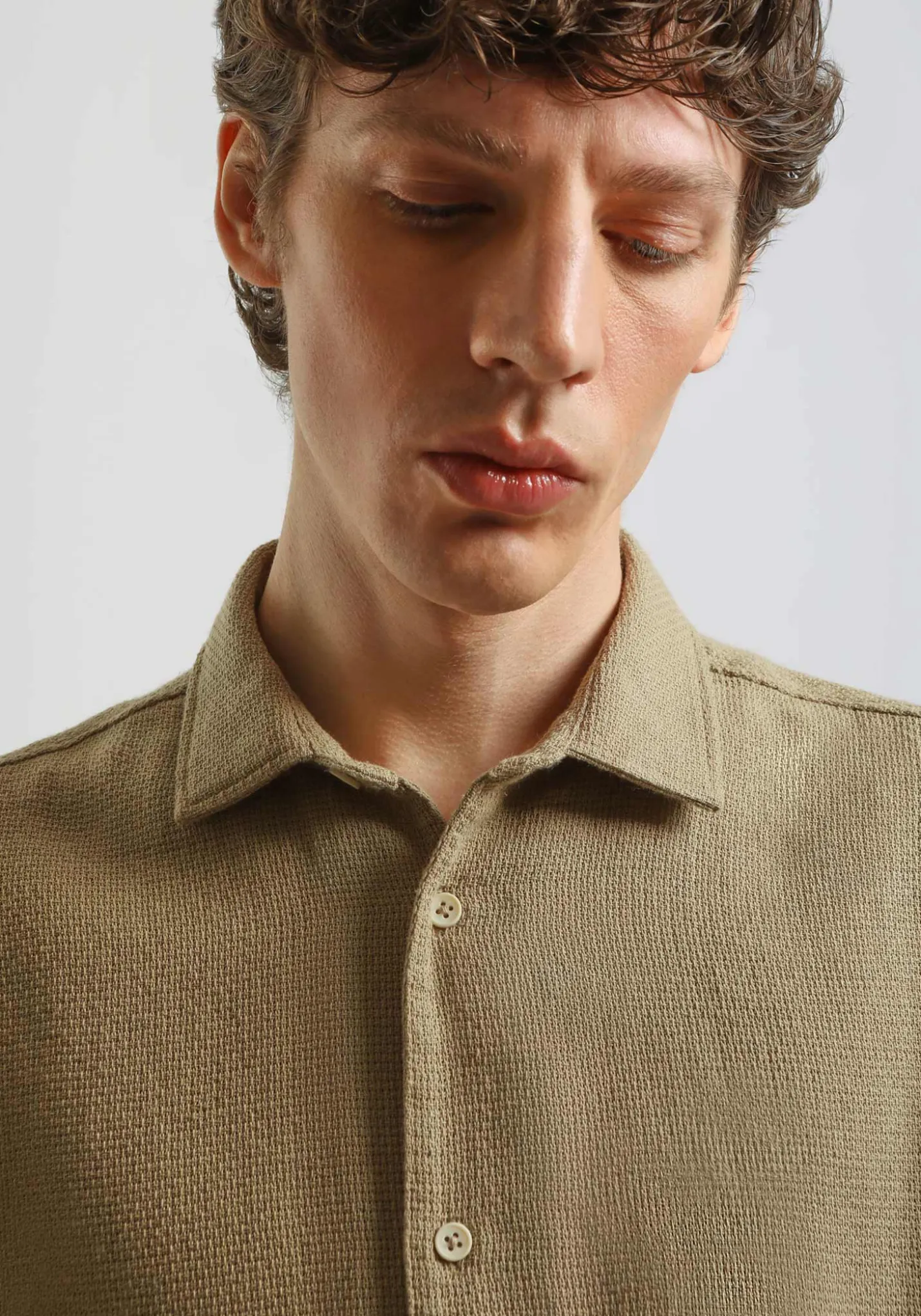 Camicia mezza manica misto cotone