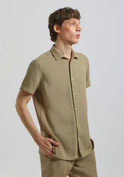 Camicia mezza manica misto cotone