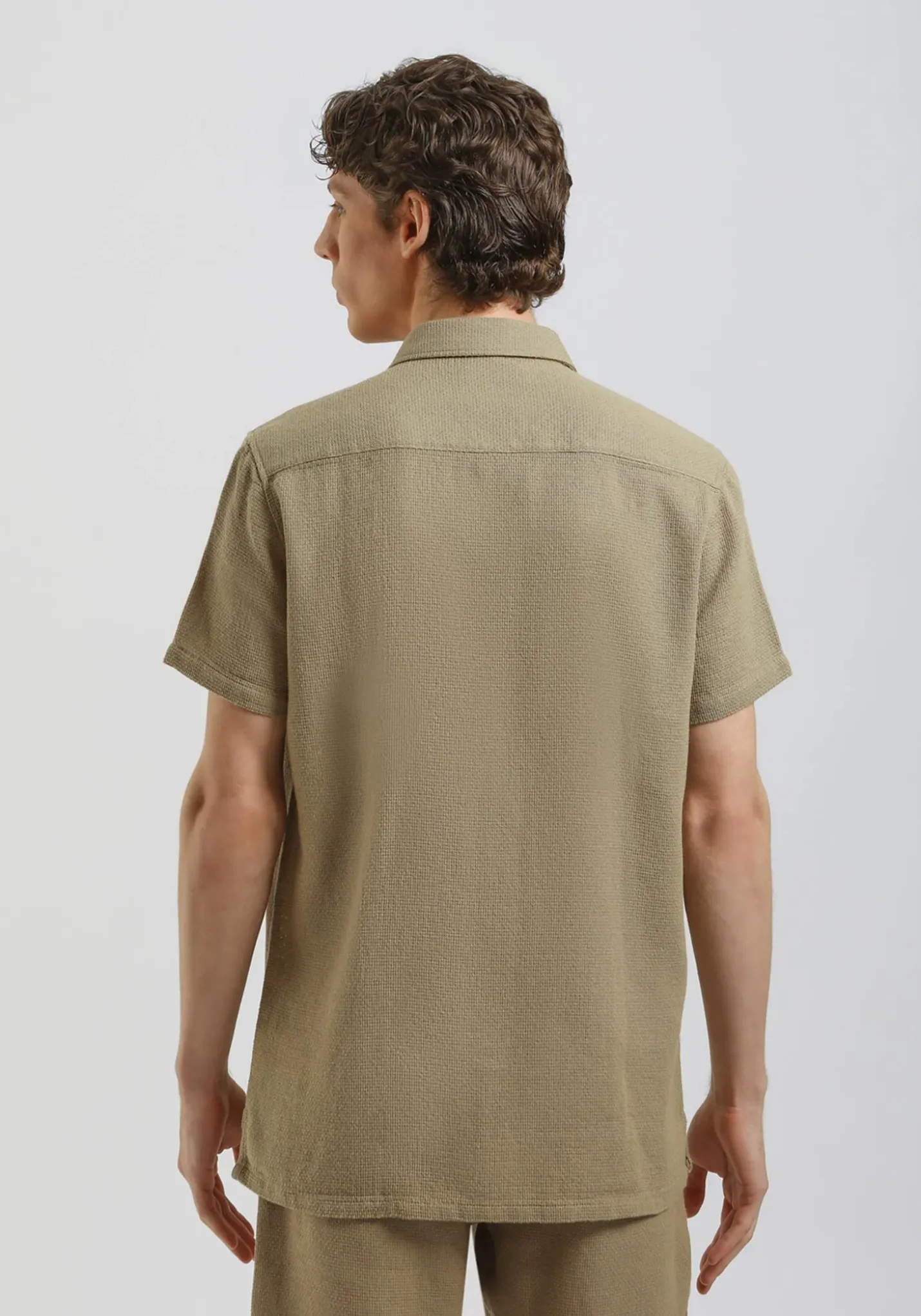 Camicia mezza manica misto cotone