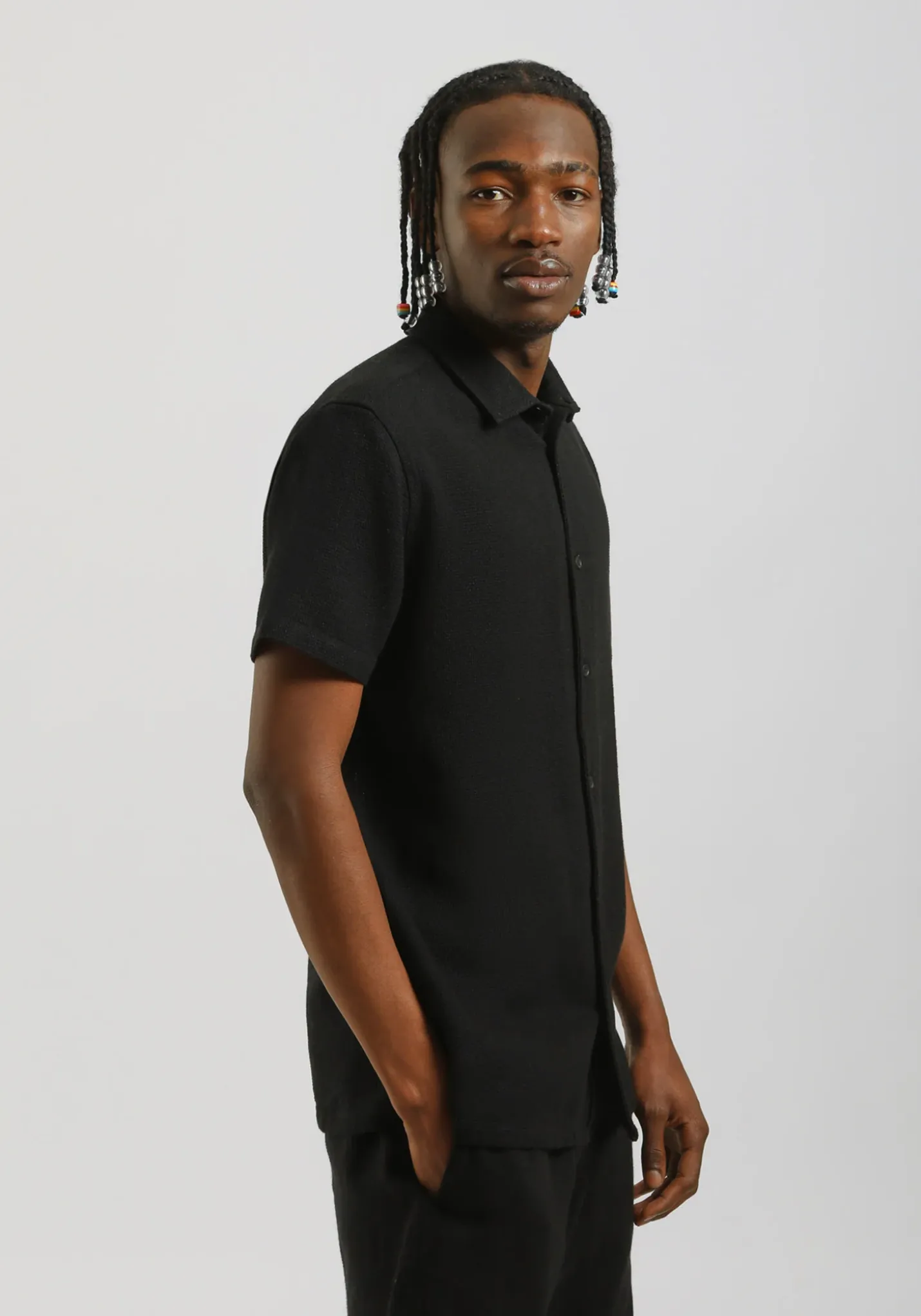 Camicia mezza manica misto cotone