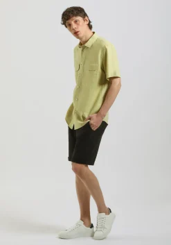 Camicia mezza manica misto lino