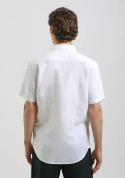 Camicia mezza manica misto lino