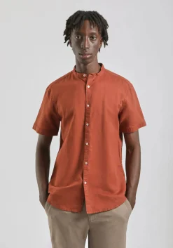 Camicia mezza manica misto lino
