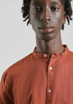 Camicia mezza manica misto lino