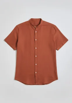 Camicia mezza manica misto lino