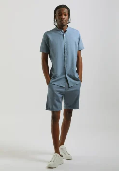 Camicia mezza manica misto lino