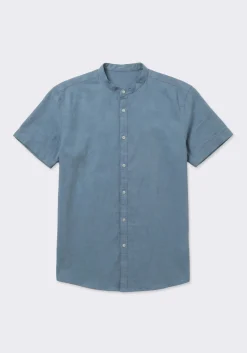 Camicia mezza manica misto lino