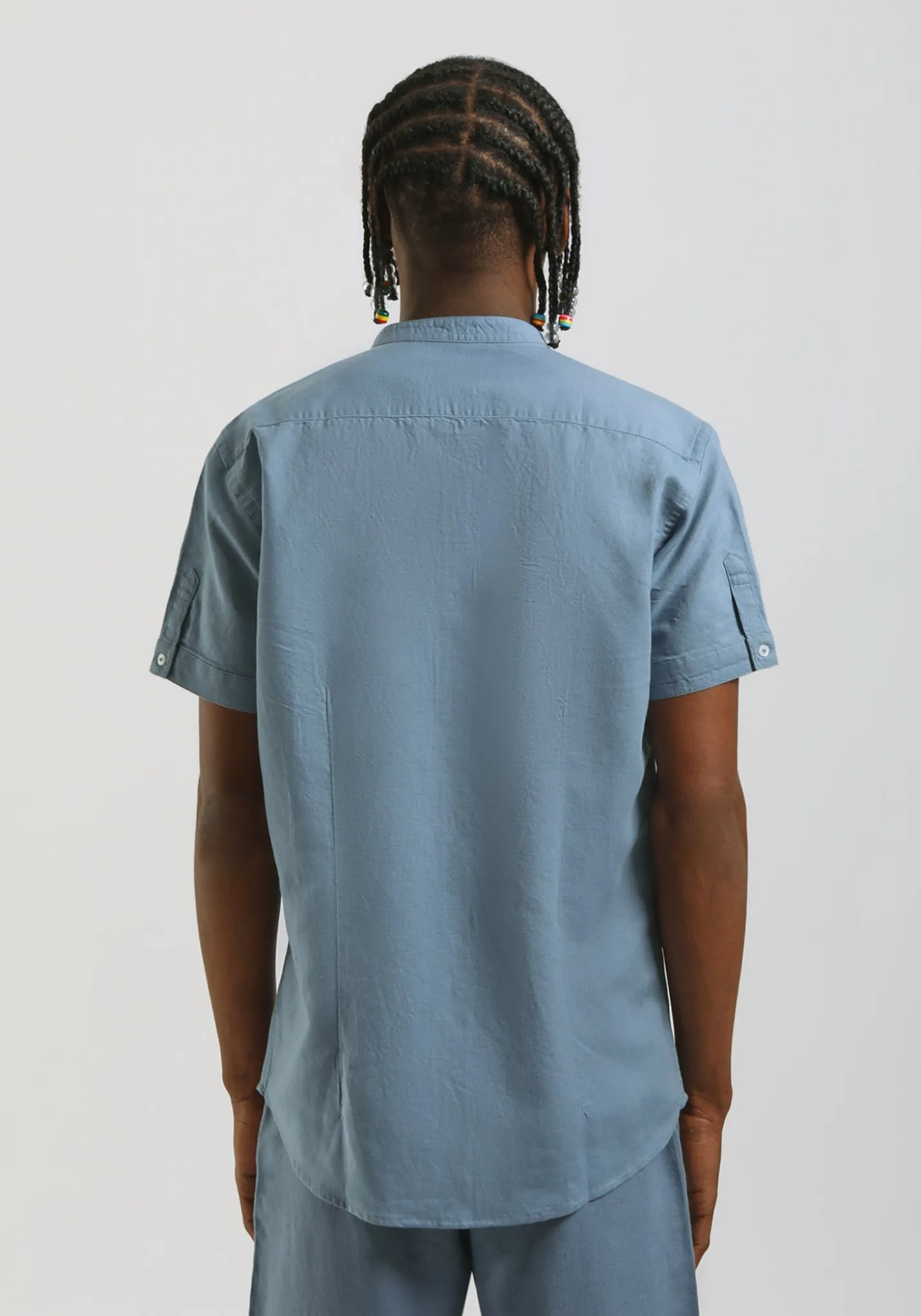 Camicia mezza manica misto lino