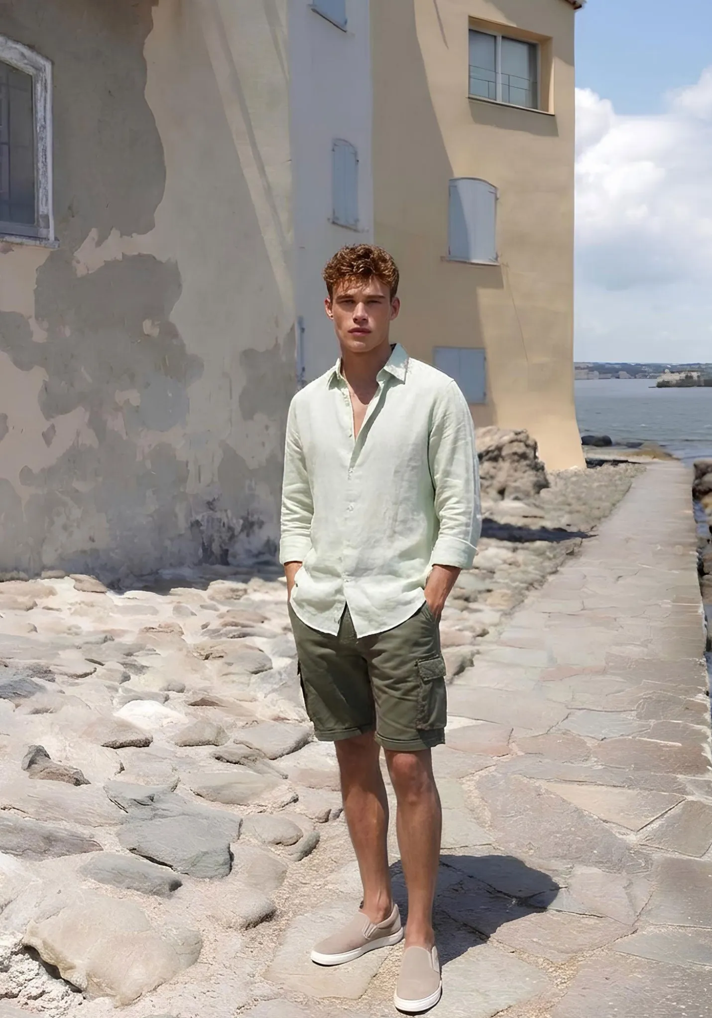 Camicia misto lino