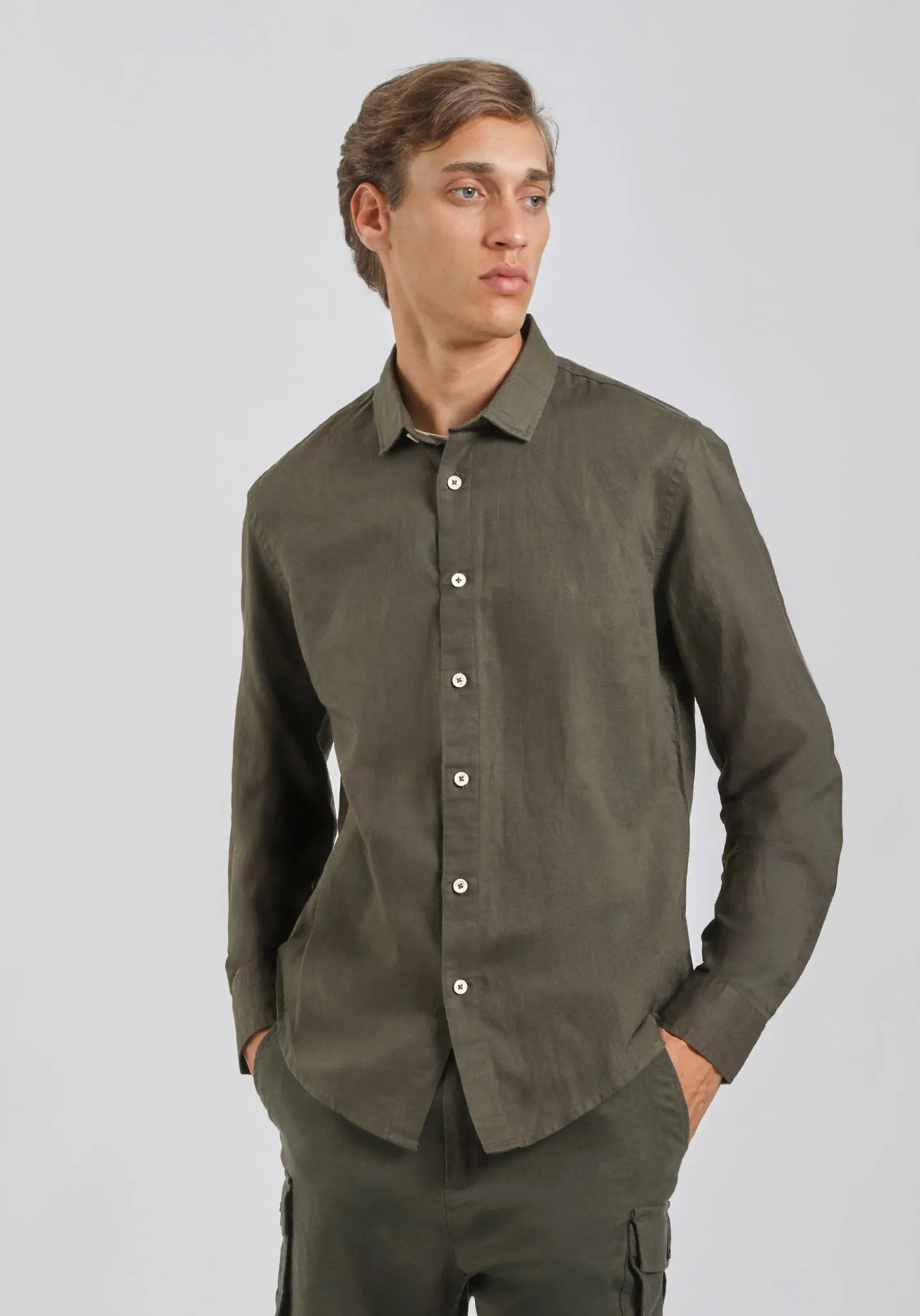 Camicia misto lino