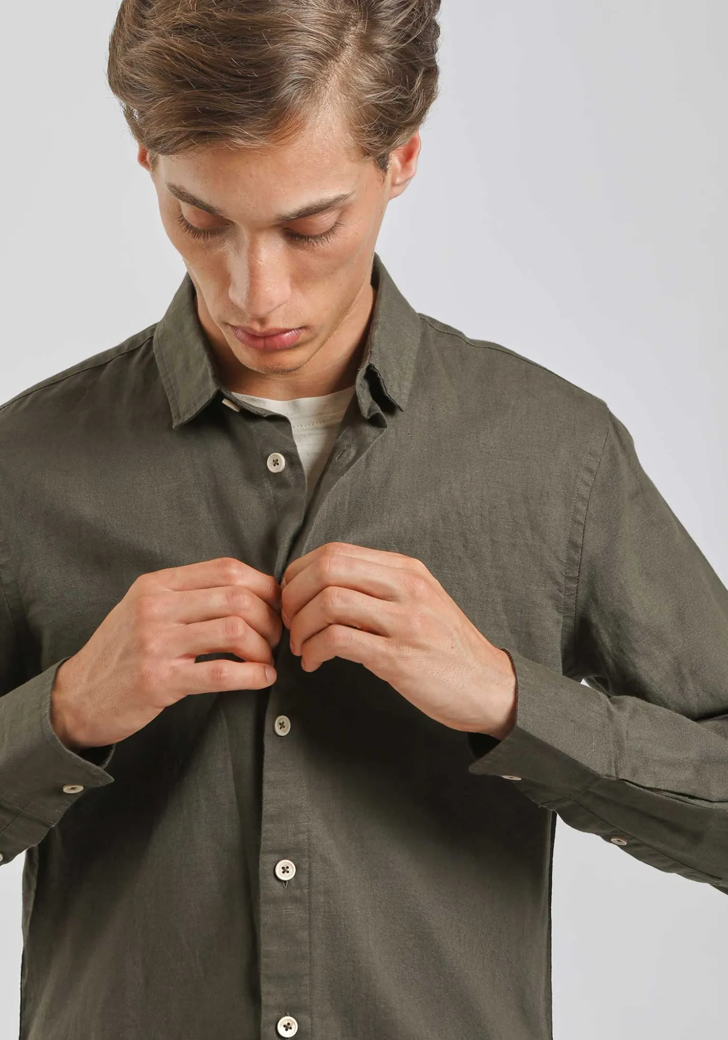 Camicia misto lino
