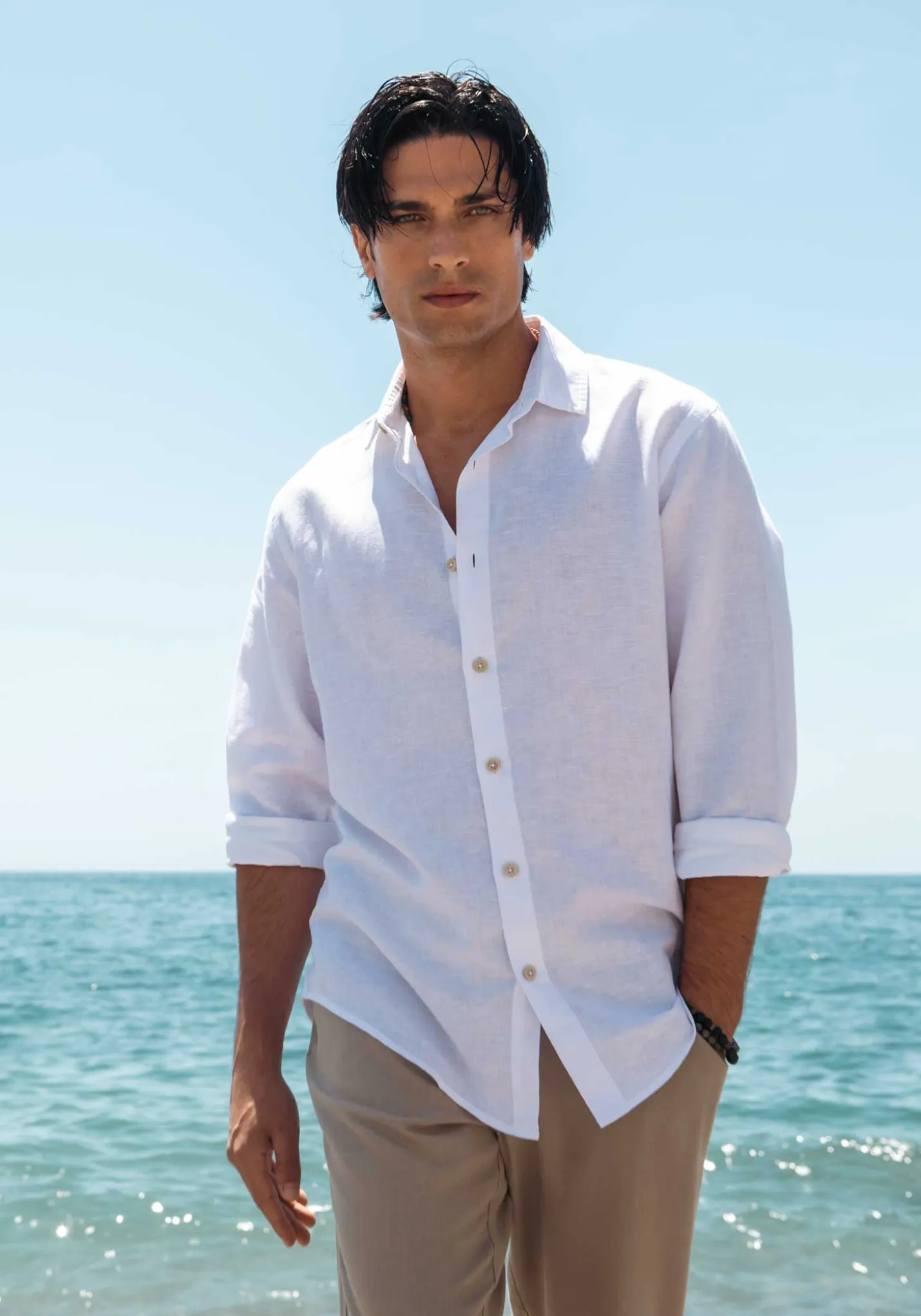 Camicia misto lino