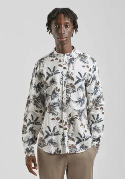 Camicia misto lino fantasia