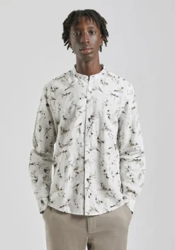 Camicia misto lino fantasia
