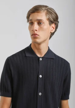 Cardigan polo in maglia