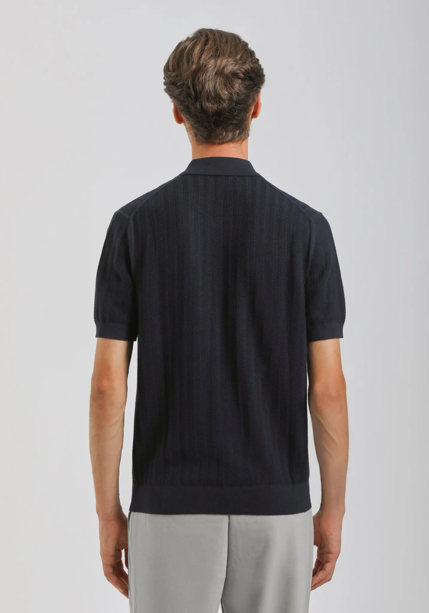 Cardigan polo in maglia